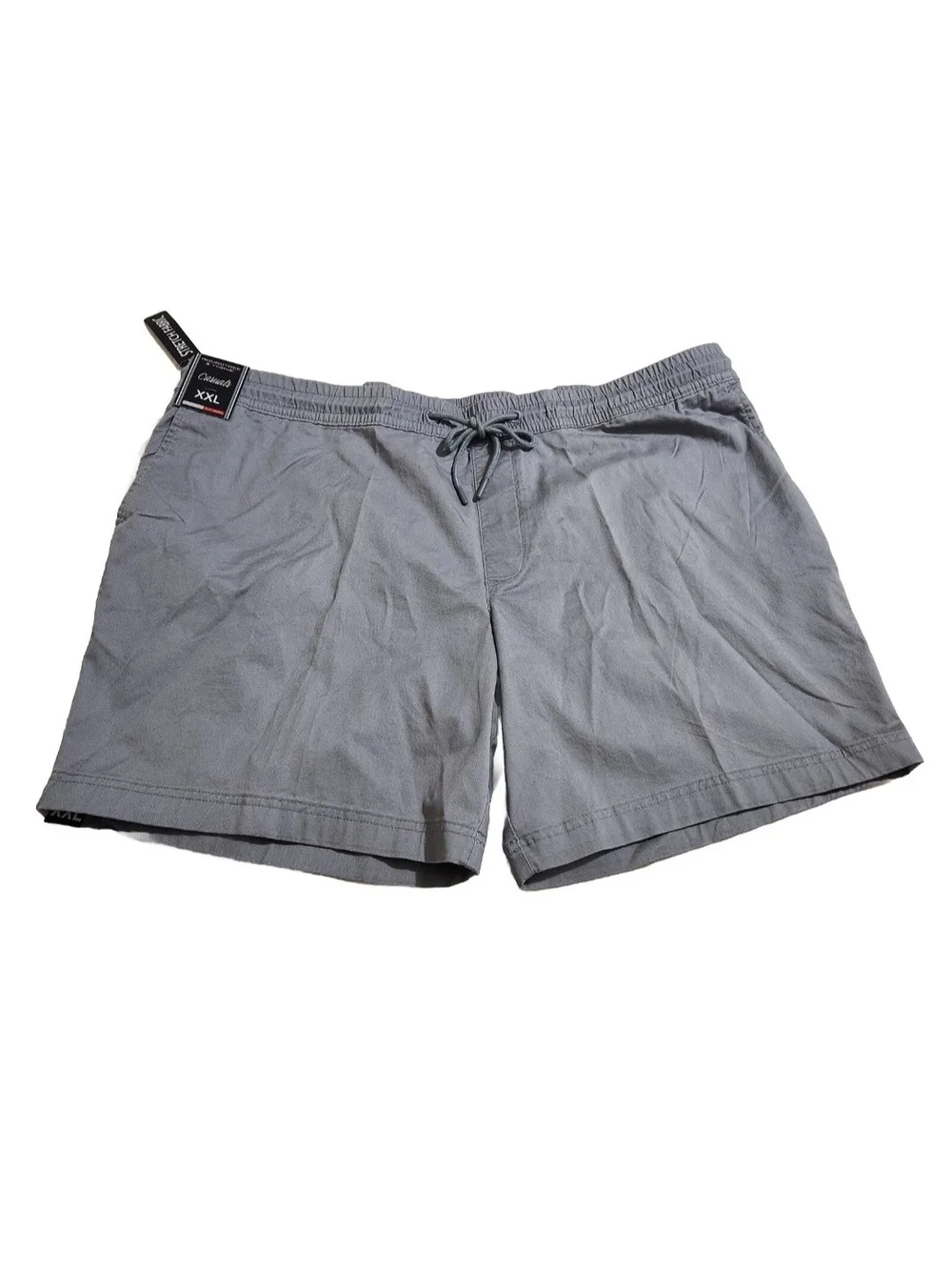 Roundtree & Yorke Mens Size XXL Shorts Drawstring Grey Flat Front Straight Fit 7